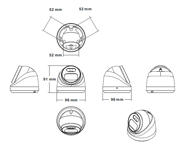5.0Mpx IP kamerový systém PROFI 4xDOME PRD35 Gen2