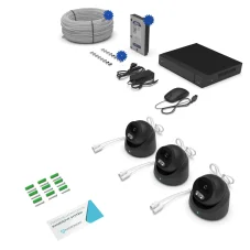 IP kamerový systém 5.0Mpx PROFI - 3xDOME PRD35 ANTRACIT