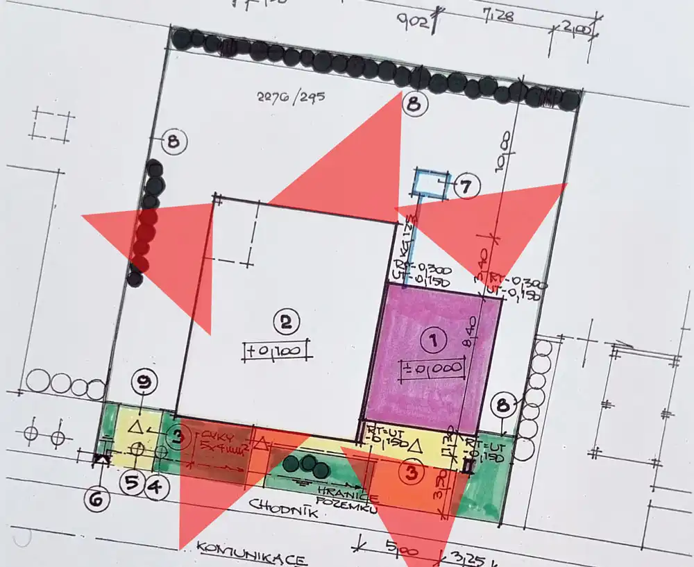 Schéma zapojení IP kamerového systému PATRONUM® pro rodinný dům